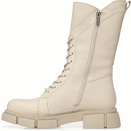 Женские бежевые ботинки Baden (Натуральная шерсть)