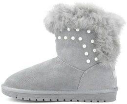 Женские серо-коричневые угги Baden (Искусственный мех)