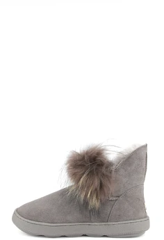 Женские серо-коричневые угги Baden (Натуральная шерсть)