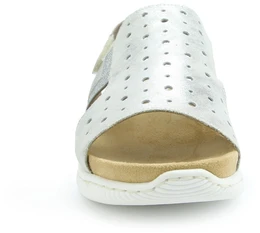 Женские серебряные босоножки Rieker