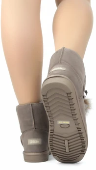 Женские серо-коричневые угги Baden (Натуральная шерсть)