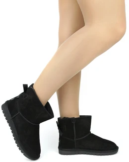 Женские черные угги Baden (Натуральная шерсть)