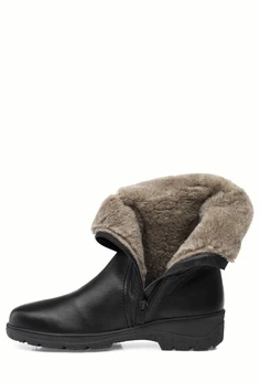 Женские черные сапоги Romer (Натуральная шерсть)