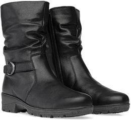 Женские черные полусапоги Romer (Натуральный мех)