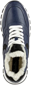 Женские синие кроссовки Shoiberg (Натуральная шерсть)